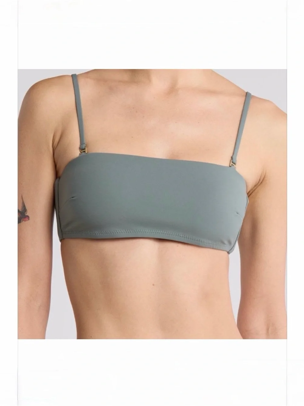NWT Vitamin A Mila Bandeau Bikini Top Sage Size M